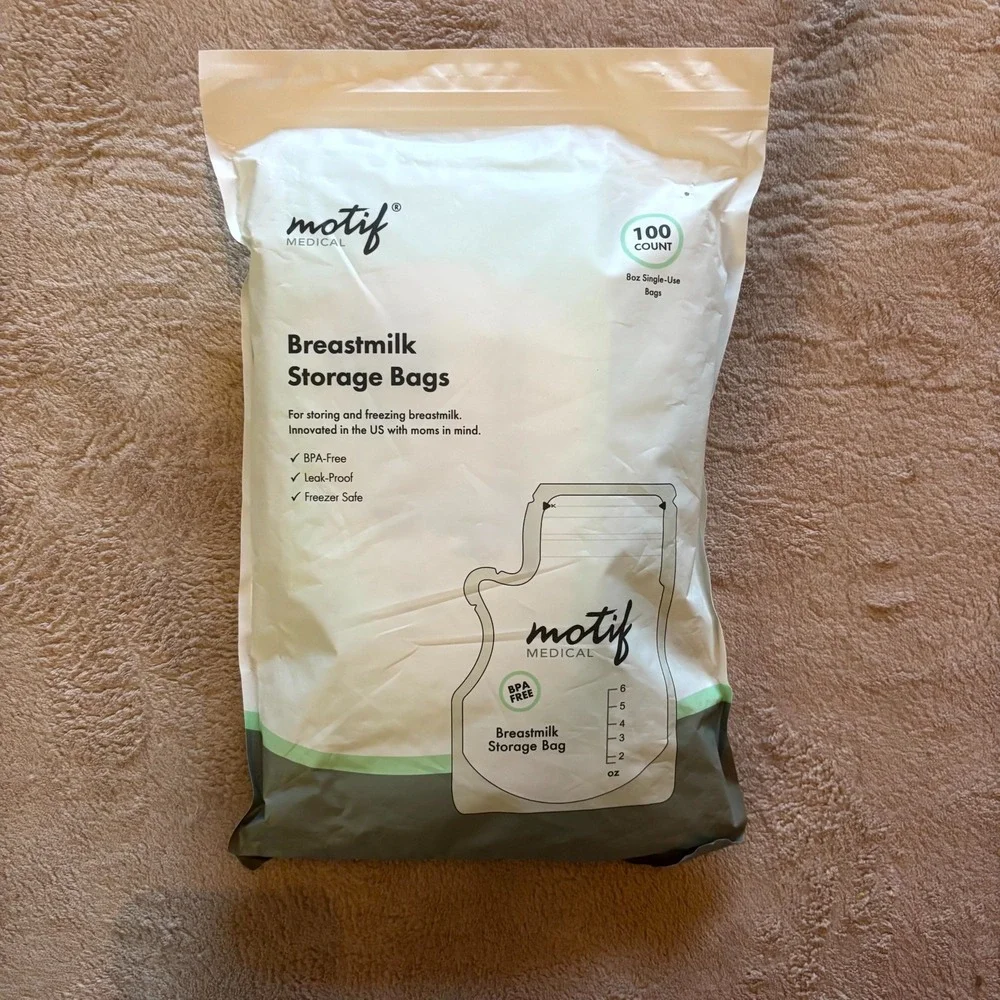 Motif Medical Breastmilk Storage Bags 100 Count New Sealed BPA Free, Leak-Proof
